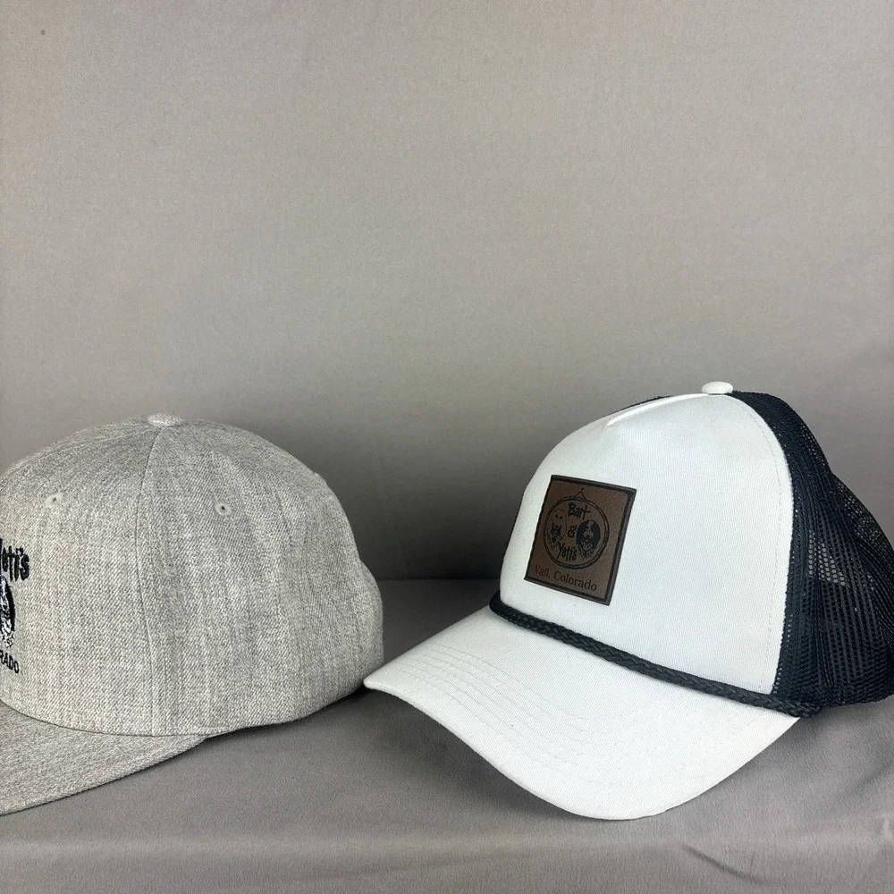 Lot of 2 Bart & Yeti's Pub Vail Colorado Ski Bar SnapBack Hats